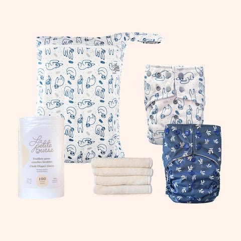 Ensemble 2 couches à 1 gousset + sac + feuillet | Paresseux