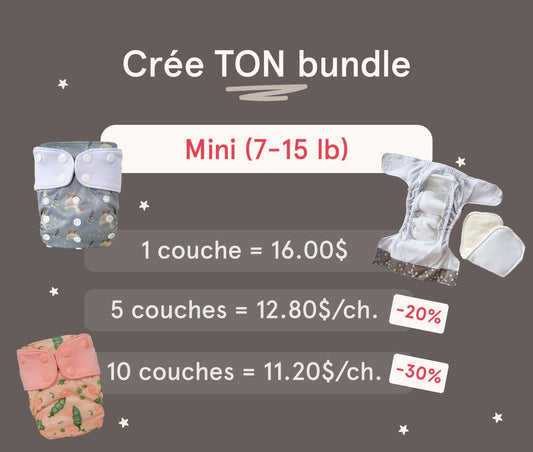 Créé ton ensemble de couches Mini 7-15 lb